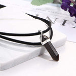 El Regalo Choker Necklace for Girls & Women | Black Wrap Velvet Choker with Healing Stones Women Girls Everyday Boho Necklace Gift Her Jewelry Hippie Crystal (Black)