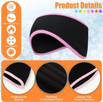 El Regalo 2 PCs Winter Fleece Ear Warmers Unisex Headband- Winter Ear Muffs for Men Women Kids in Cold Weather, Running Yoga Skiing Riding Bike Ear Cover (Pink & Neon Green)