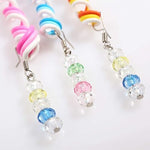 El Regalo Cute Girls Hair Band 6pcs/Lot Headband Crystal Long Elastic Headwear Rainbow Color Free Length Dreadlocks Hair Style Accessories (Rainbow)