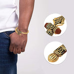 El Regalo Men's Trident Rudraksha Rakhi for Brother - Rudraksha Bracelet Combo with, Message Card in gift Box for Brother/Bhai