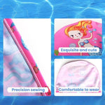 El Regalo 1PC Cute Cartoons/Animal Printed Kids/Babies Swimming Cap (1-6 Years Old) Comfortable Breathable Polyester Fabric Swimming Caps (Not Waterproof) (Mermaid Swimming Cap)
