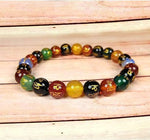 El Regalo 1PC Om Mani Padme Hum Engraved Multicolor Stone Crystal Bracelet Rakhi for Brother with Rakhi Message Card, Roli Chawal Shagun in Rakhi Gift Box