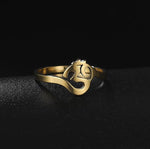 El Regalo Unisex Stainless Steel OM Finger Ring- Indian Spiritual/Meditation Jewelry- Anti Tarnish Aum/OM Finger Ring (7)