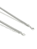 El Regalo 1 Pair Fancy Designer Chain Bra Straps for Off Shoulder Dresses or Wedding/Evening Gowns- Fancy Lingerie Straps Accessories (Silver)