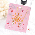 El Regalo 2 PCs Cute Best Friend BFF Pendant Colorful Chain Necklaces Set for Kids/Girls/Boys/Besties/Soul Sisters- Enamel Charms Pendant Necklaces Set for 2 (Sea Horse Necklaces)