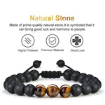 El Regalo Natural Stones Bracelet Rakhi for Brother- Handmade Rakhi with Roli Chawal Shagun, Message Card in Rakhi Gift box for Bhaiya/Bhai/Brother (Option-1)