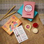 El Regalo 2PCs Evil Eye Rakhi Combo Set for Bhai-Bhabhi or Bhai-Bhatija/Bhatiji- 2 Evil Eye Rakhis with Roli Chanwal, Rakhi Card in Rakhi Gift Box (Option-2)