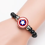 El Regalo 2 PCs Super Hero Bracelets with Replacement Button Pendants- Kids Unisex Bracelets (Option-2)