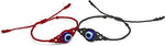 El Regalo 2 PCs Lucky Evil Eye Handwoven Adjustable Unisex Bracelets - Protection Evil Eye Bracelet Set (1 Black & 1 Red)