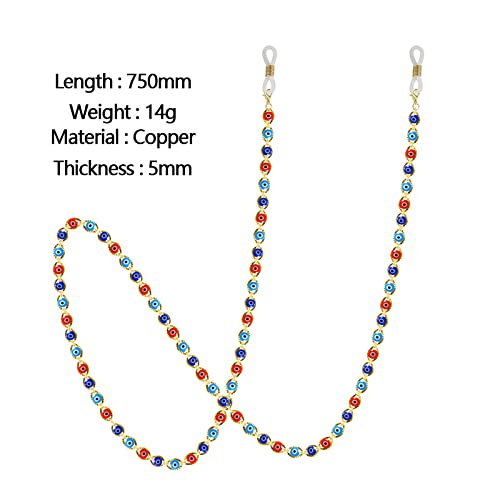 El Regalo 1 PC Fancy Face Mask Chains for Girls & Women | Face Mask Holder Chains for Adults | Mask Chain Accessories- Stay Fashionable & Stay Safe (Mask not included) (Evil Eye Multi Masks Chain)