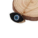 El Regalo Evil Eye Druzy Pendant Necklace for Girls & Women | Evil Eye Modern Pendant Necklace