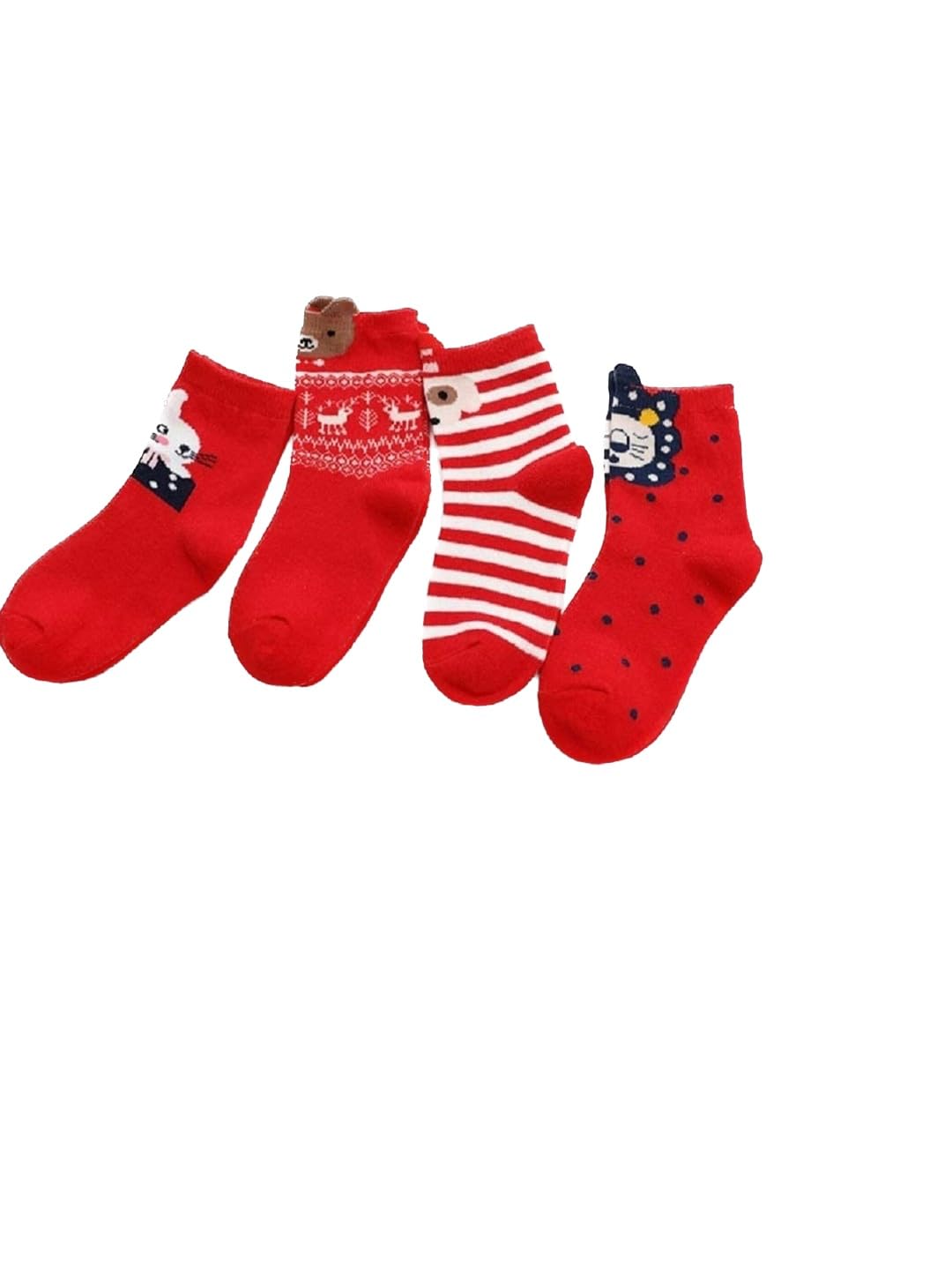 EL REGALO Kids Pack Of 5 Patterned Calf Length Socks
