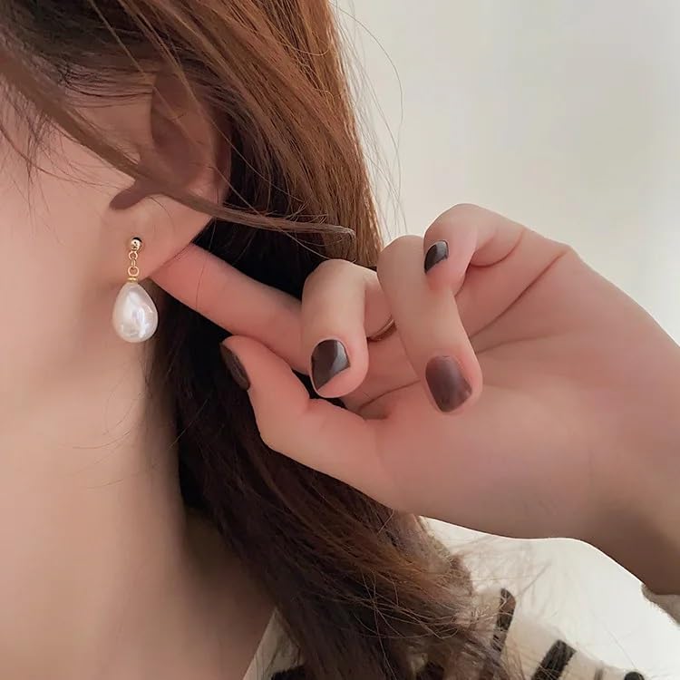 El Regalo Vintage Style Pearl Earrings for Girls & Women | Classic & Elegant | Available in Studs, Hooks, Threaders | Timeless Jewelry (Golden Pearl Studs)