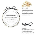 El Regalo Bohemian Style Cowrie Shell Beads Collar Choker Necklace for Girls & Women | Retro Style Cowrie Sea Shell Handmade Beach Choker Necklace (Black Knot)