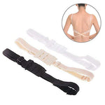 El Regalo Women's Adjustable Converter 2 Hook Bra Extender Strap for Backless or Low Back Dresses (Black)