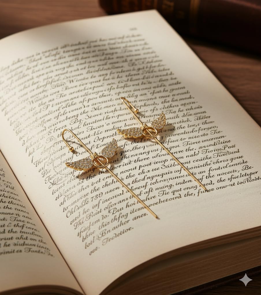 El Regalo 1 Pair Fancy Western Ear Wrap Needle Ear Crawler Earrings - Inlaid Zircon, Elegant Ear Cuff Climber Hook Earrings for Women Girls (Stylish CZ Wing Ear Crawler)