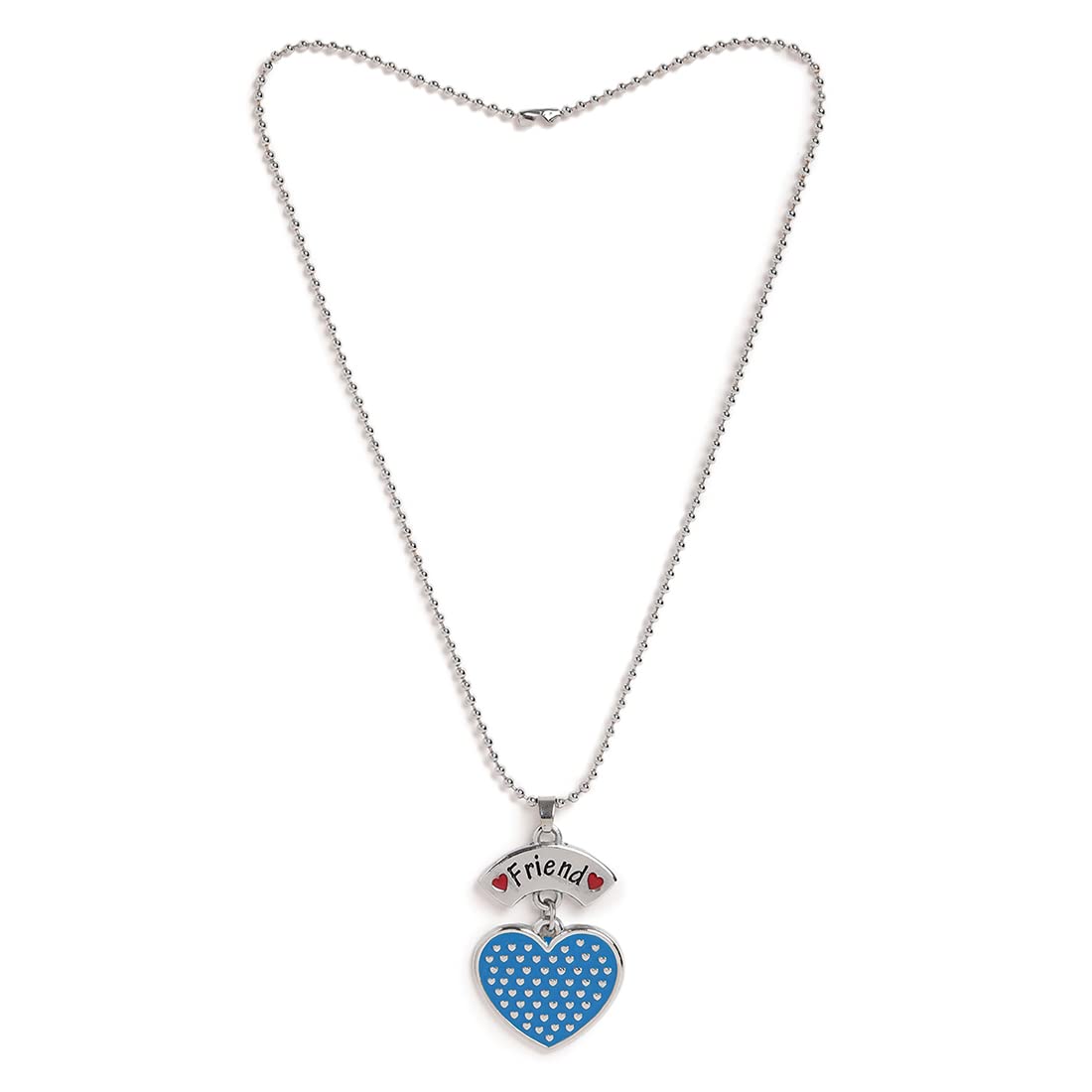 El Regalo 2 PCs Best Friend BFF Enamel Hearts Unisex Pendant Necklaces Set for Kids/Girls/Boys/Besties/Soul Sisters (Option-3)