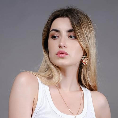 El Regalo Acrylic Leopard Print Eardrop Dangler Fashion Leaf Earrings for Women & Girls