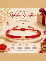 El Regalo Red Ethnic Rakhi Dori Kids Rakhi - C letter