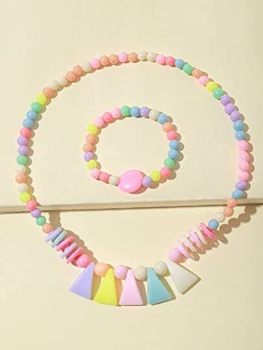 El Regalo Kids Jewelry Set! Cute Jewelry Set for Girls | Multi- colored Necklace & Bracelet Set for Girls