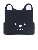 EL REGALO Kids Pack of 2 Woollen Beanie Caps Black