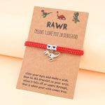 El Regalo Cute Rakhi for Brother- Fancy Tyrannosaurus Dinosaur Bracelet Rakhi for Bhai with Roli Chawal, Rakhi Message Card in Rakhi Gift Box (Red Heart Dino)