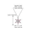 El Regalo Frozn Snowflake Crystal Necklace for Kids/Girls & Women- Crystals Snowflake Pendant Fashion Necklace