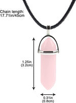 El Regalo 1 PC Hexagonal 6 Faces Healing Crystal Unisex Necklaces for Men/Women/Girls/Boys- Healing Stone Pendant Jewelry (Rose Quartz)