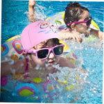 El Regalo 1PC of Cute Kids Dolphin PU Swimming Caps for Girls & Boys- Waterproof, Animal Print Swimming Cap (for Kids 6-12 Years) (Pink Fish Swim Cap)