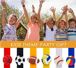El Regalo 2 PCs Sport Ball Themed Party Football Wristbands for Kids Boys & Girls | Silicon Wrist Slap Bands with Removable Sport Balls Charms for Fun Kids Party Favors (Red & Yellow)