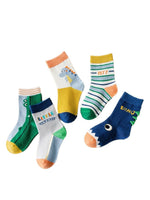 EL REGALO Kids Pack Of 5 Patterned Calf-Length Socks