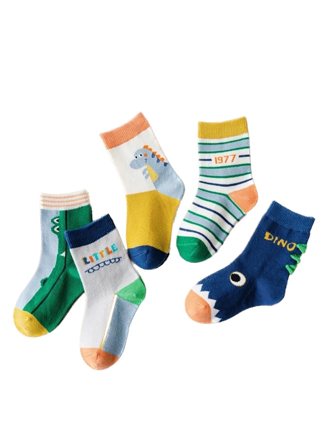 EL REGALO Kids Pack Of 5 Patterned Calf-Length Socks