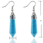 El Regalo Silver Plated with Multi Contemporary Earrings for Girls, Women, Blue Howlite Turquoise
