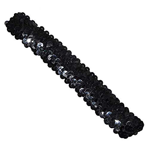 El Regalo Elastic Stretch Sparkle Glitter Fashion Sequin Headband for Babies, Kids, Girls,Teens (Black)