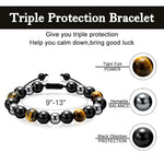 El Regalo "To My Brother Bracelet Rakhi for Bhai- Natural Beads Tripple Protection Handmade Bracelet Rakhi with Message Card, Roli Chawal in Rakhi Box