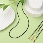 El Regalo 10pcs/Pack DIY Black 1.5MM Waxed Rope Braided Cords with Lobster Clasp Suitable for Necklace Making- Jewelry Accessories Small Business Supplies (Gold)