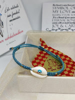 El Regalo Evil Eye Shell Rakhi for Brother - Uniquely Handwoven Cowrie Evil Eye Rakhi for Brother/Bhai Rakhi for Bhai (Evil Eye Shell)