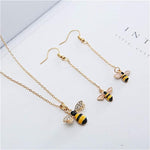 El Regalo Enamel Honeycomb Bee Earrings, Pendant Necklace Jewelry Set for Girls & Women - Geometric Hexagon Honeycomb Beehive Dangle Earrings (Style-2)