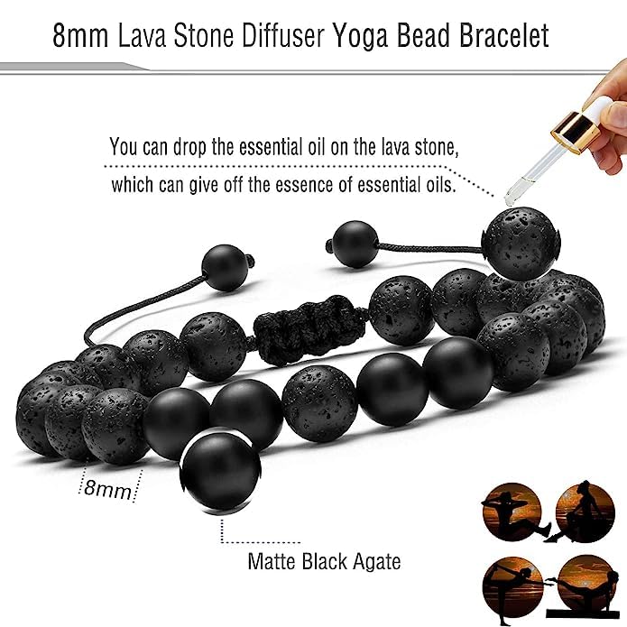 El Regalo Natural Stones Bracelet Rakhi for Brother- Handmade Rakhi with Roli Chawal Shagun, Message Card in Rakhi Gift box for Bhaiya/Bhai/Brother (Option-5)