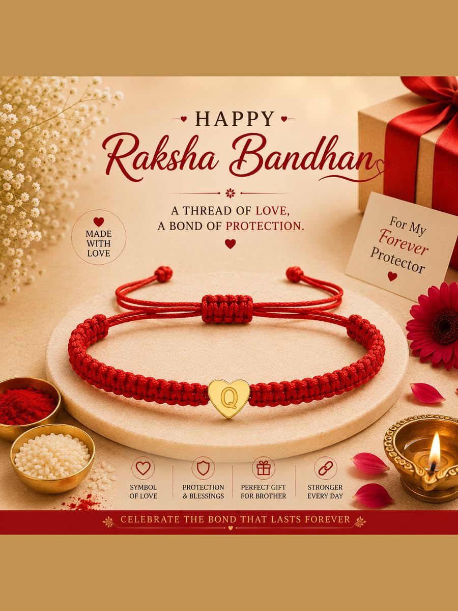 El Regalo Red Ethnic Rakhi Dori Unisex Rakhi-Adults - QCharm