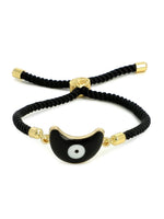 El Regalo 1PC Evil Eye Rakhi with shagun & Message Card Gift Box- Crescent Moon Evil Eye Unisex Rakhi for Brother/Bhabhi/Niece or Nephew (Black Moon Evil Eye Rakhi)