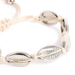 El Regalo 1 PC Metal Cowrie Shell Anklet/Bracelet for Girls & Women- Bohemian Adjustable Anklet/Bracelet Hand-woven for Girl Women (Style-2)