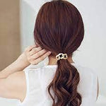 El Regalo Metal Chain Ponytail Holder | Vintage Alloy Elastic Hair Rope Women Girl Hair Ties Ring Hair Accessories for Girls & Women (Golden)