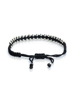 El Regalo Womens 2 Pcs Handmade Beaded Nazaria/Nazar Bracelet Cum Anklet Set- Black Thread Anklet/Bracelet Set (Silver)