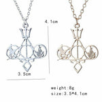 El Regalo Hungr Games The Mortal Instruments City of Bones Divergent Percy Jackson necklace for Girls & Boys (Silver & Gold)
