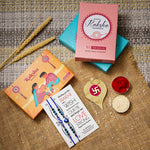 El Regalo 2PCs Evil Eye Rakhi Combo Set for Bhai-Bhabhi or Bhai-Bhatija/Bhatiji- 2 Evil Eye Rakhis with Roli Chanwal, Rakhi Card in Rakhi Gift Box (Option-9)