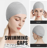 El Regalo 1 PC Silicon Bubbled Swimming Cap for Teens/Adults- Silicone Thickened Long Hair Silicone Swimming Cap (Grey)