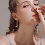 El Regalo Stainless Steel Ati Tarnish- NO RUST Earrings- Rose Gold Plated Stainless Steel Cute Stud Earrings for Women/Girls (Butterfly Tassels Earrings)