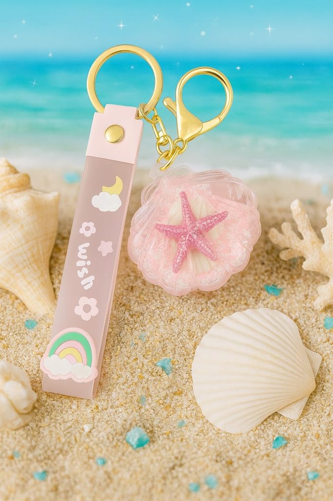 El Regalo 1PC Liquid Filled Keychains for Kids & Teens - Cute Colorful Water Motion Keyrings for Backpack, Purse & Keys - Fun Moving Liquid Design (Style-2)