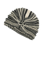 EL REGALO Unisex Kids Cream-Coloured & Black Self Design Beanie